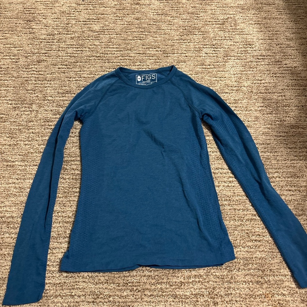 Figs Seamless Top in Deep Blue
